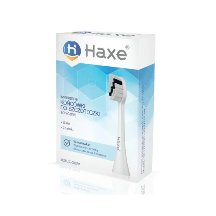 Haxe Końcówki do szczoteczki sonicznej białe, SG-C002/W, 2 sztuki