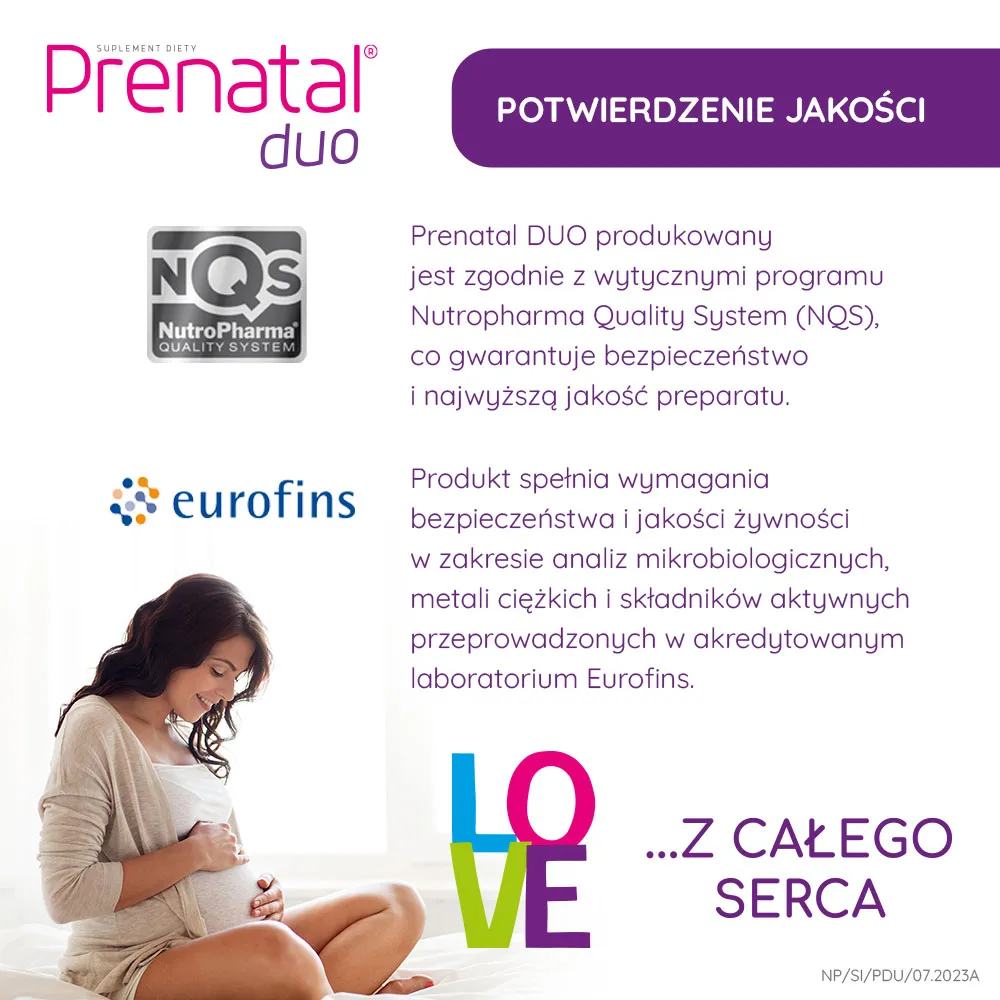 Prenatal Duo, 60 kapsułek żelowych + 30 tabletek 