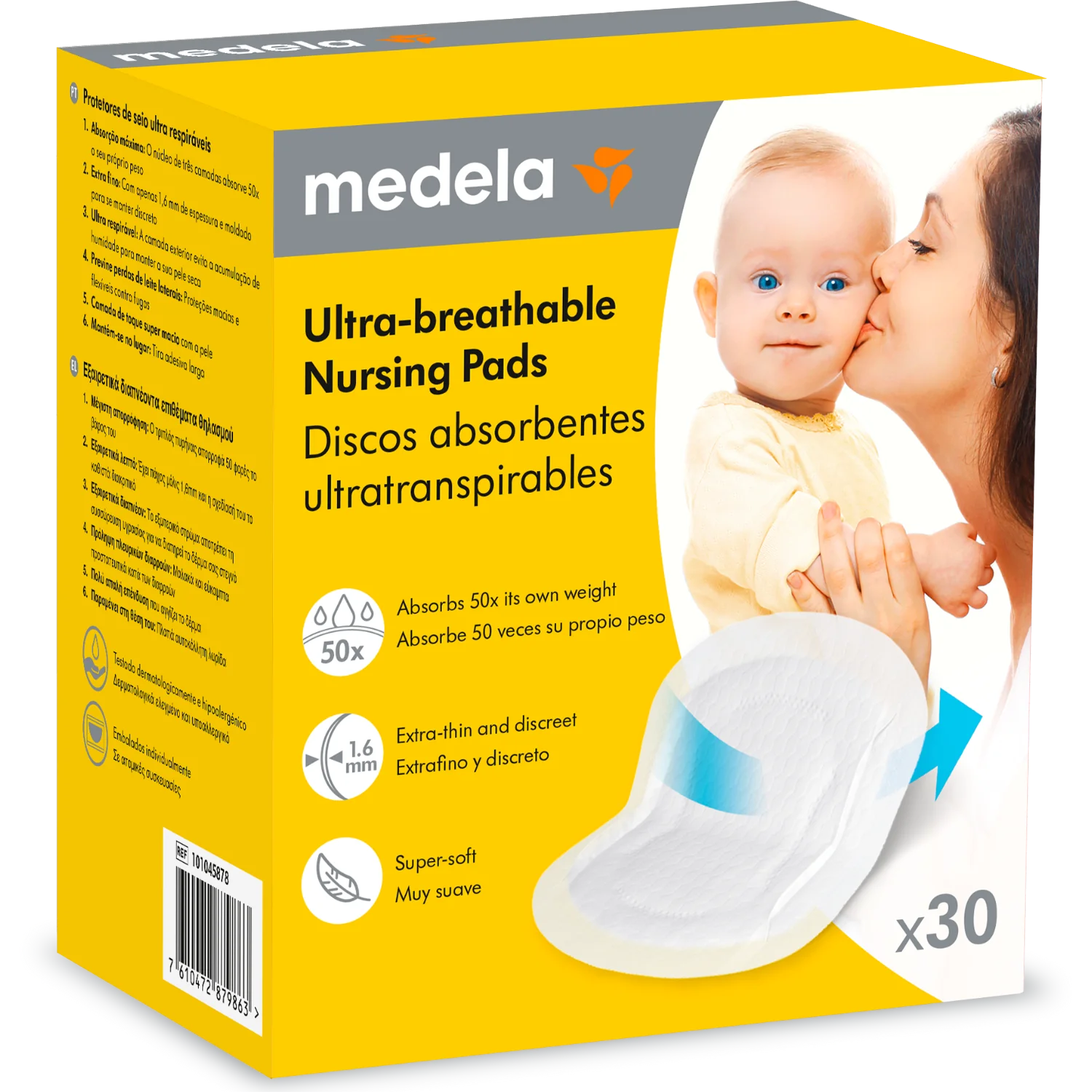Medela oddychające wkładki laktacyjne, 30 sztuk