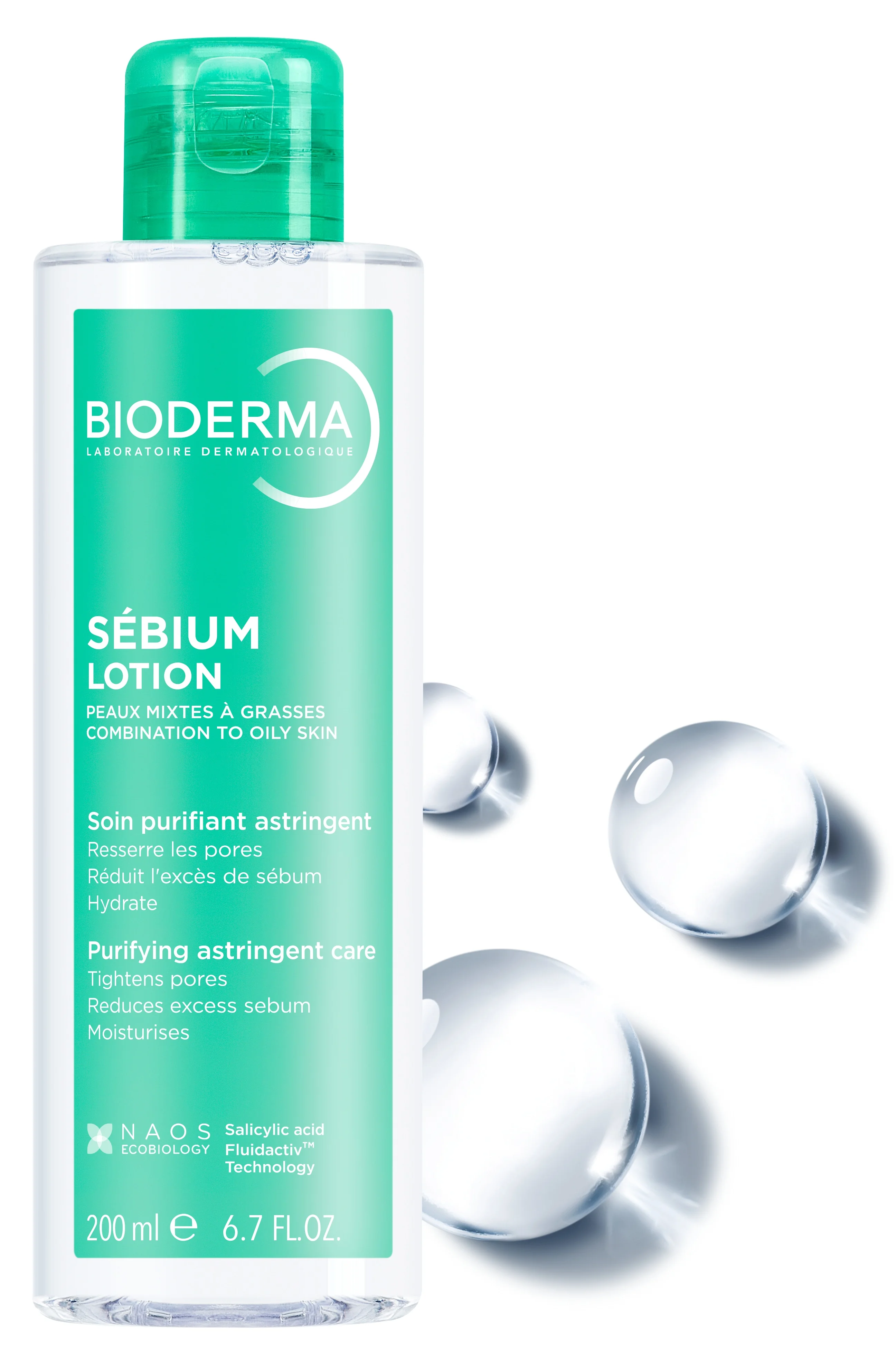 Bioderma Sébium Lotion oczyszczający lotion zwężający rozszerzone pory, 200 ml
