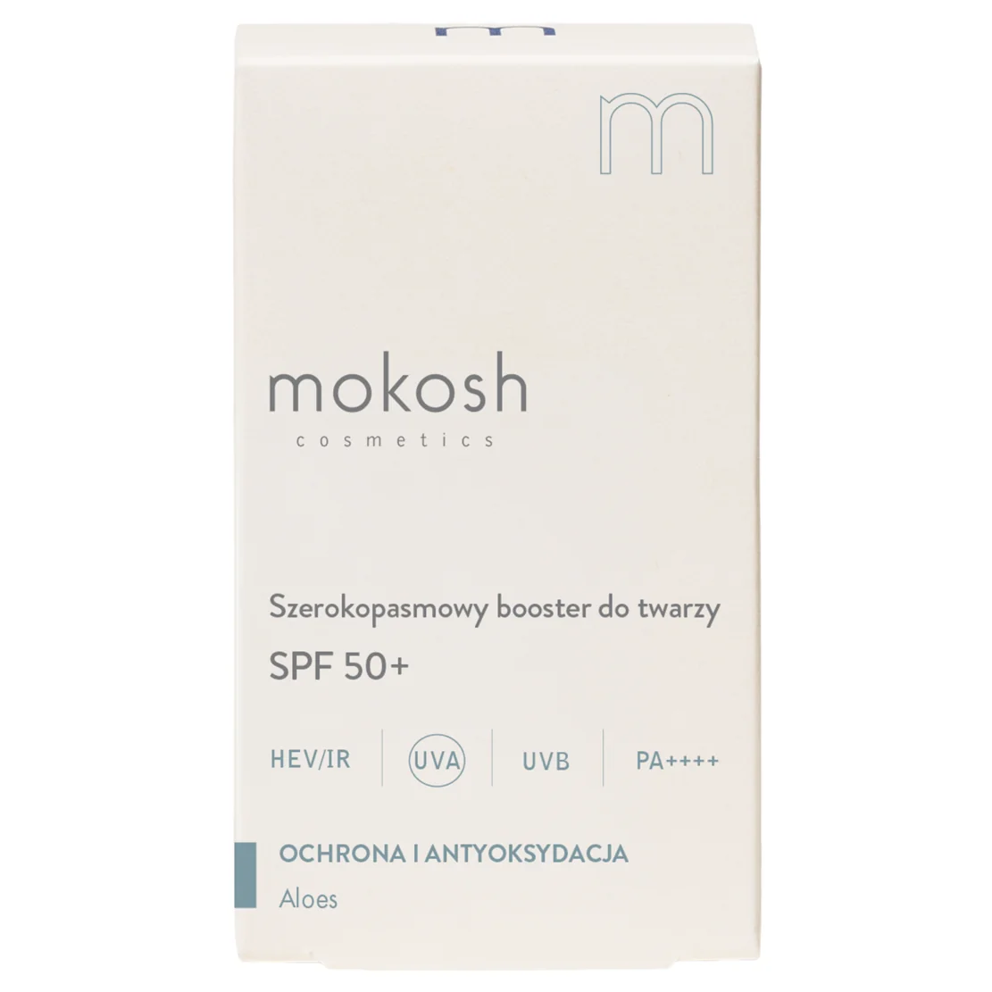 Mokosh szerokopasmowy booster do twarzy SPF50+ aloes, 30 ml