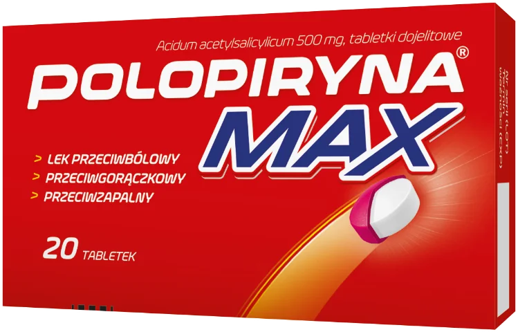 Polopiryna Max 500 mg 20 tabletek dojelitowych