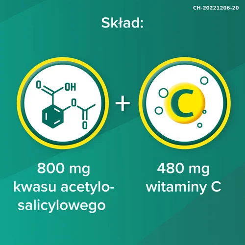 Aspirin C Forte 800 mg + 480 mg , 10 tabletek musujących