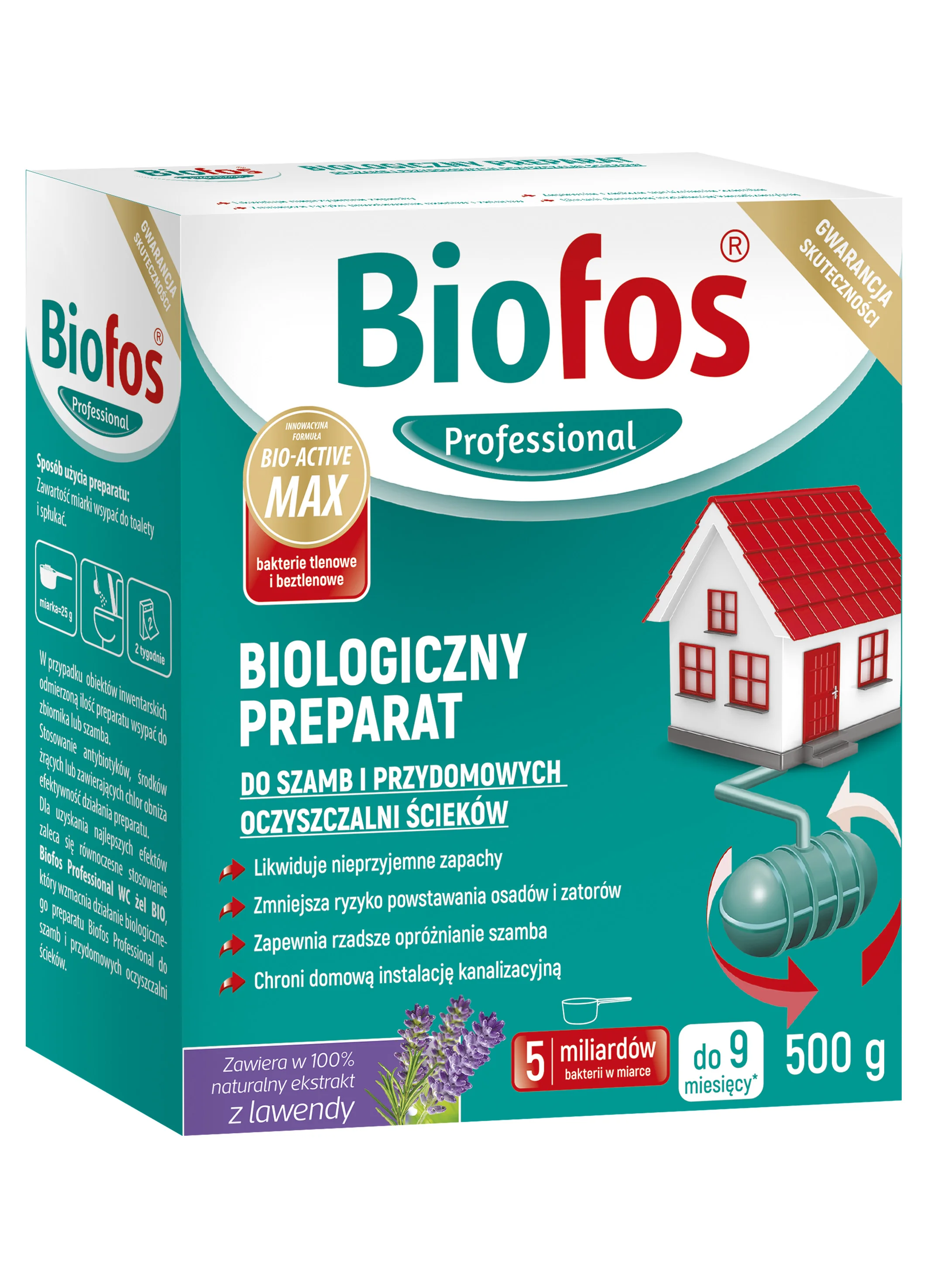 Biofos® Profesional biologiczny preparat do szamb i przydomowych oczyszczalni ścieków, 500 g