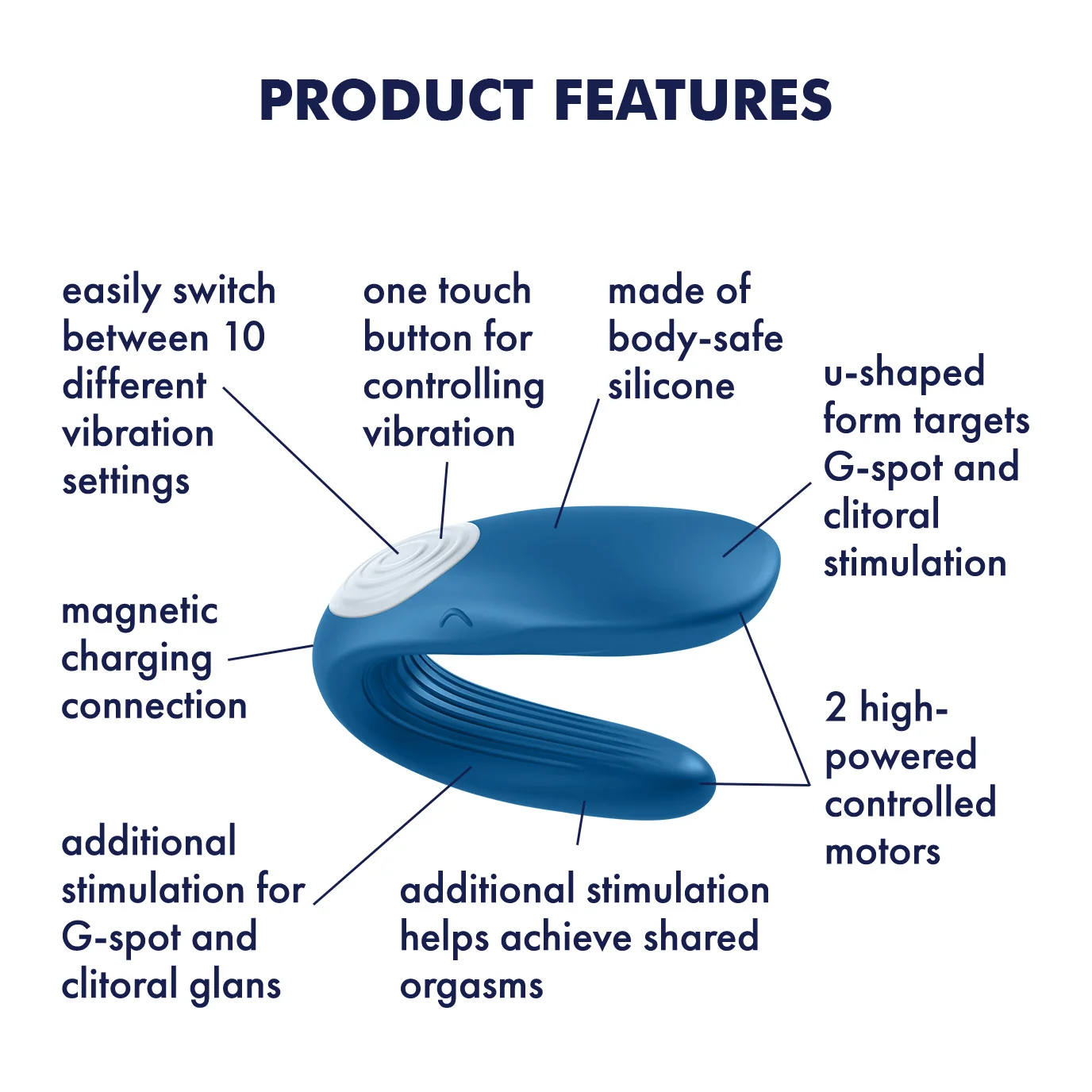 Satisfyer Double Whale masażer dla par, 1 sztuka