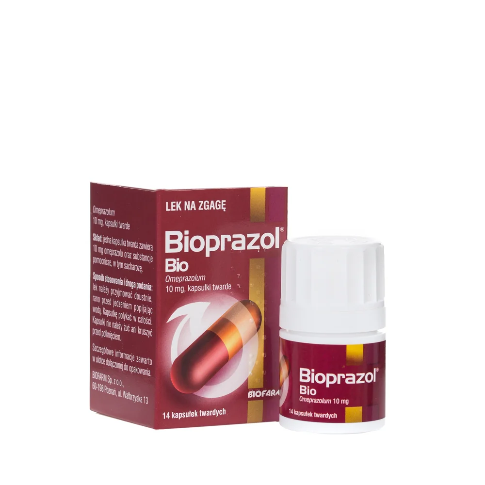 Bioprazol Bio, Omeprazolum 10 mg, 14 kapsułek twardych 