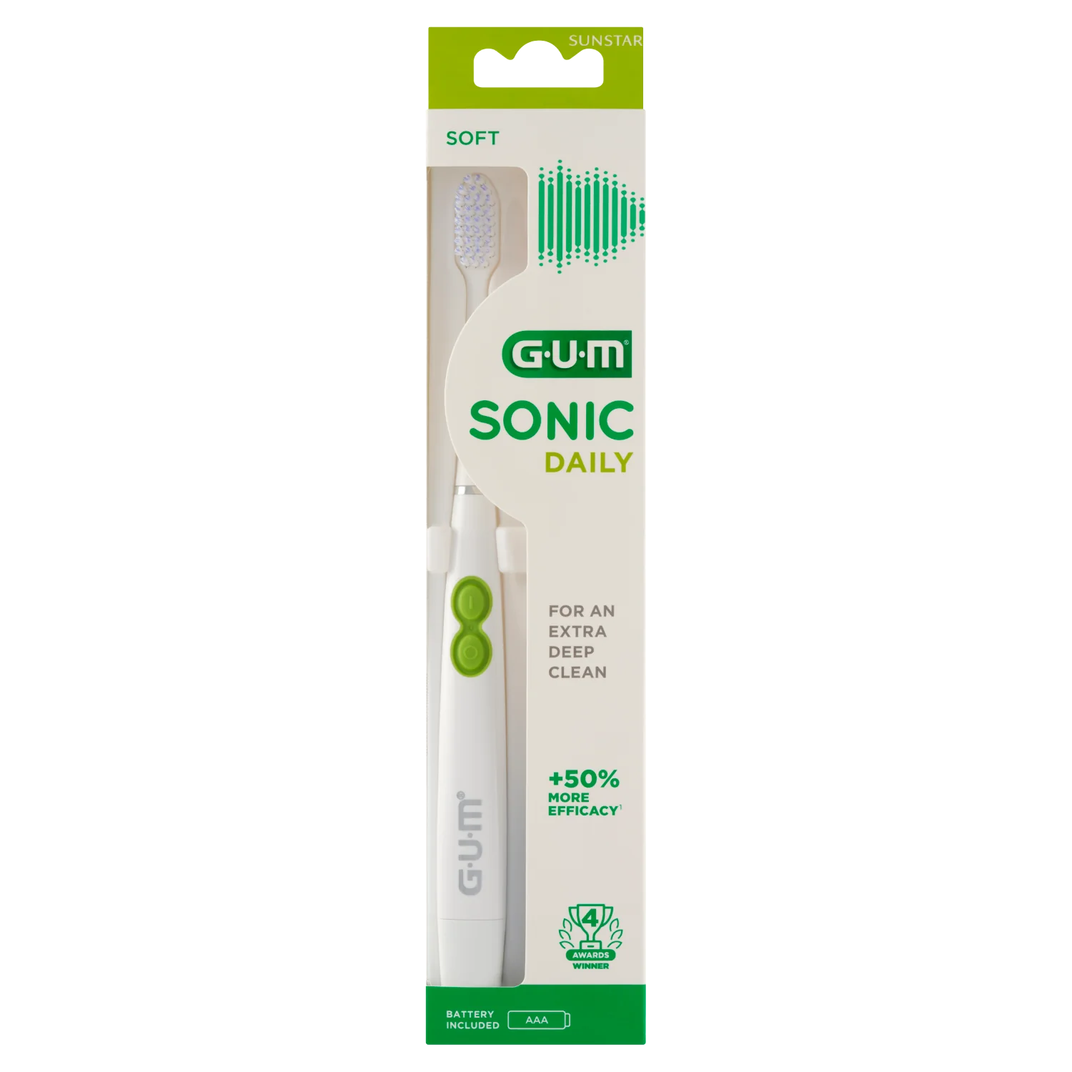 GUM ActiVital Sonic szczoteczka soniczna, biała, 1 sztuka