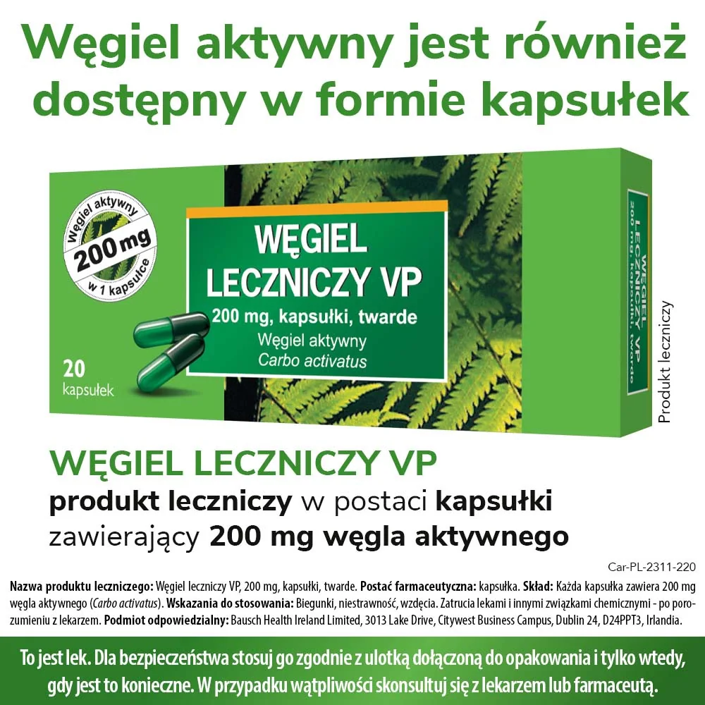 Carbo Medicinalis VP 300 mg, 20 tabletek
