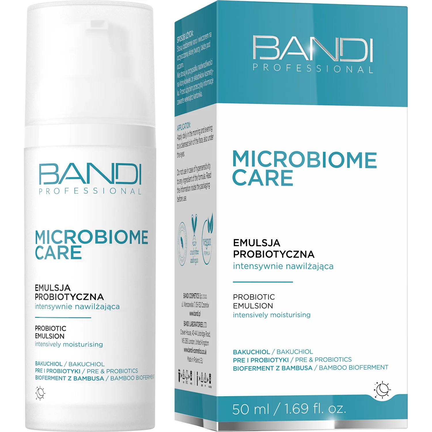 Bandi Microbiome Care emulsja probiotyczna intensywnie nawilżająca, 50 ml