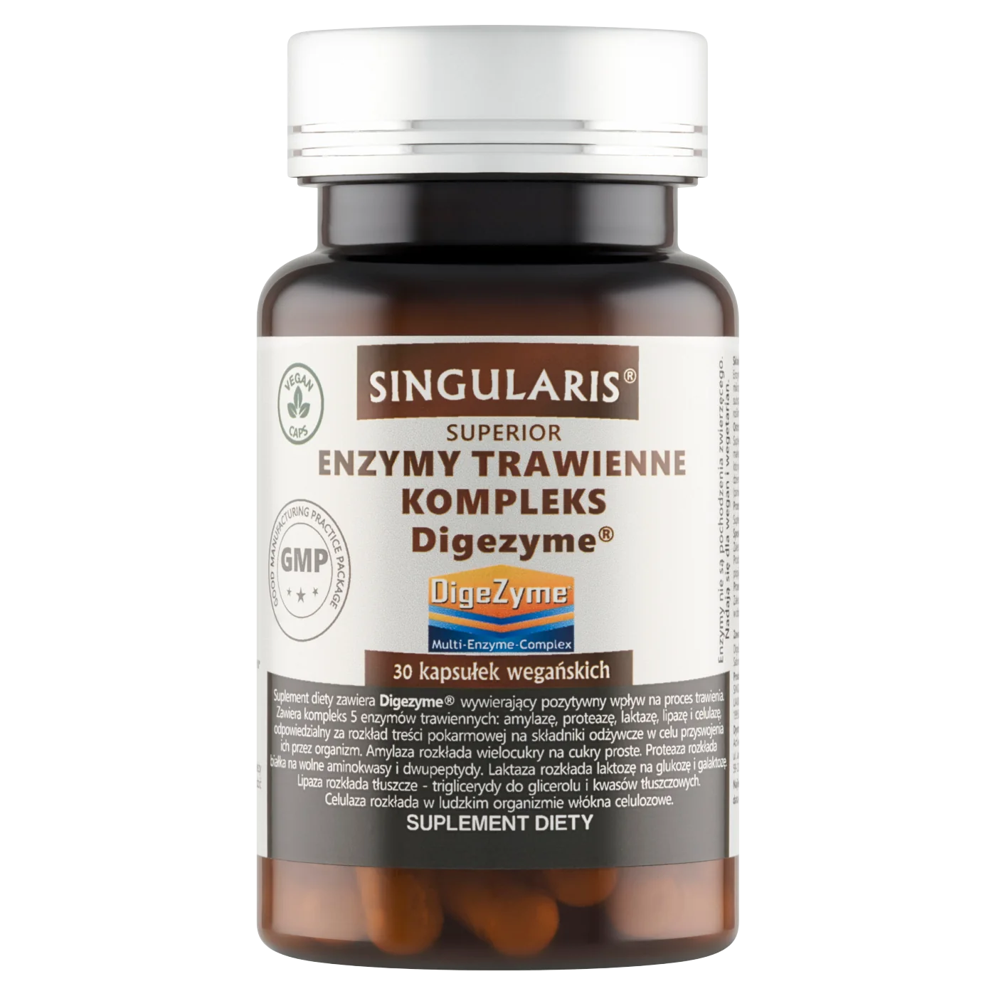 Singularis Superior Enzymy Trawienne Kompleks Digezyme suplement diety, 30 kapsułek