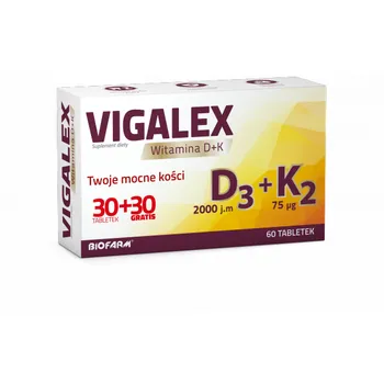 Vigalex D3+K2, suplement diety, 60 tabletek 