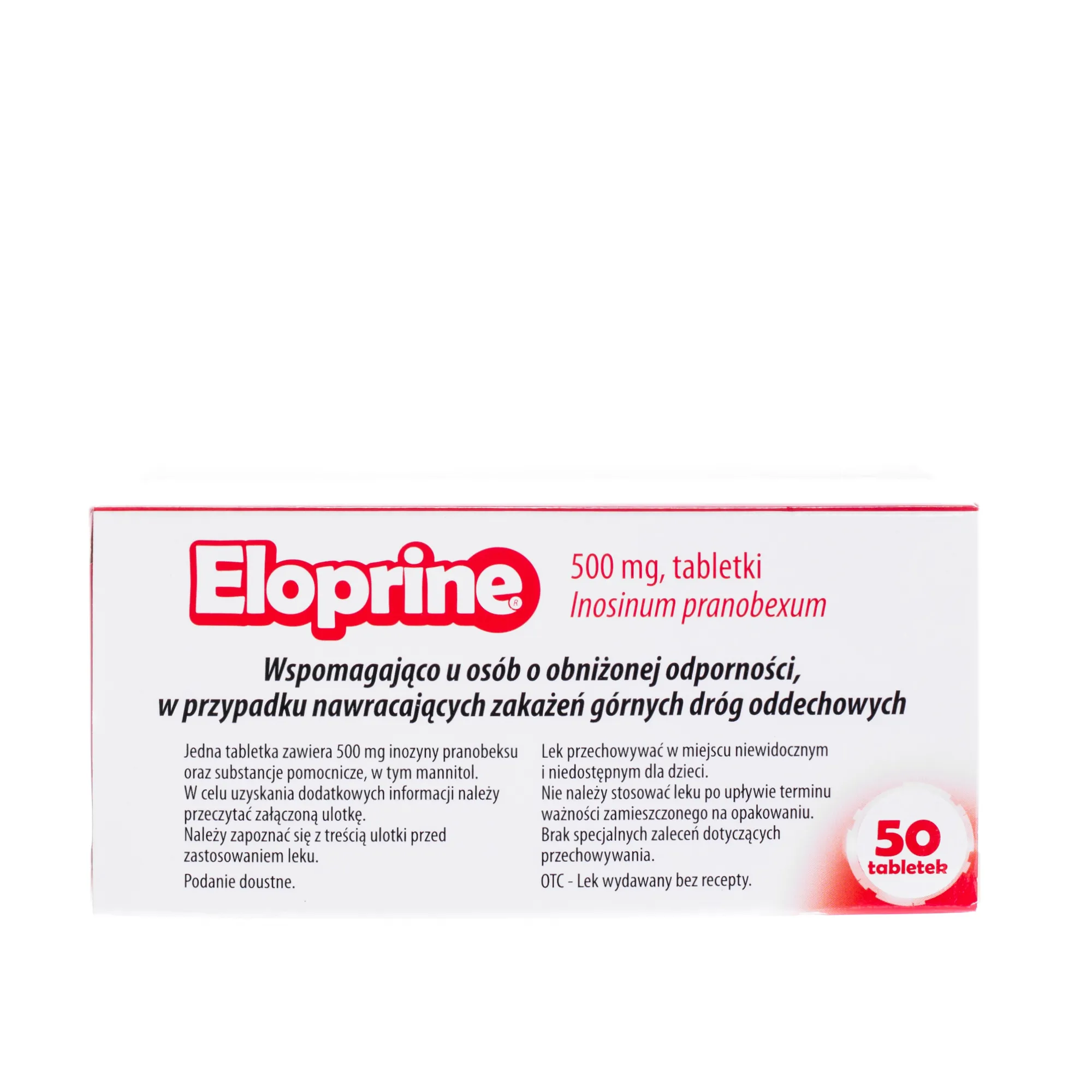 Eloprine, lek przeciwwirusowy i zwiększający odporność, 50 tabletek 
