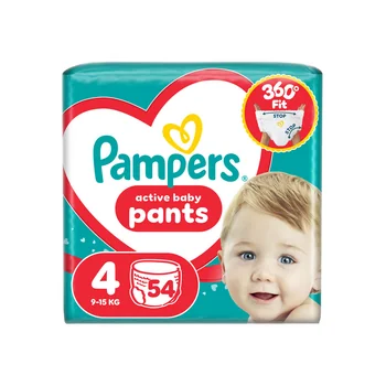 Pampers Active Baby Pants 4 pieluchomajtki, rozmiar 4, 9-15 kg, 54 sztuki