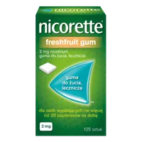 Nicorette FreshFruit Gum, 2 mg, 105 gum do żucia.