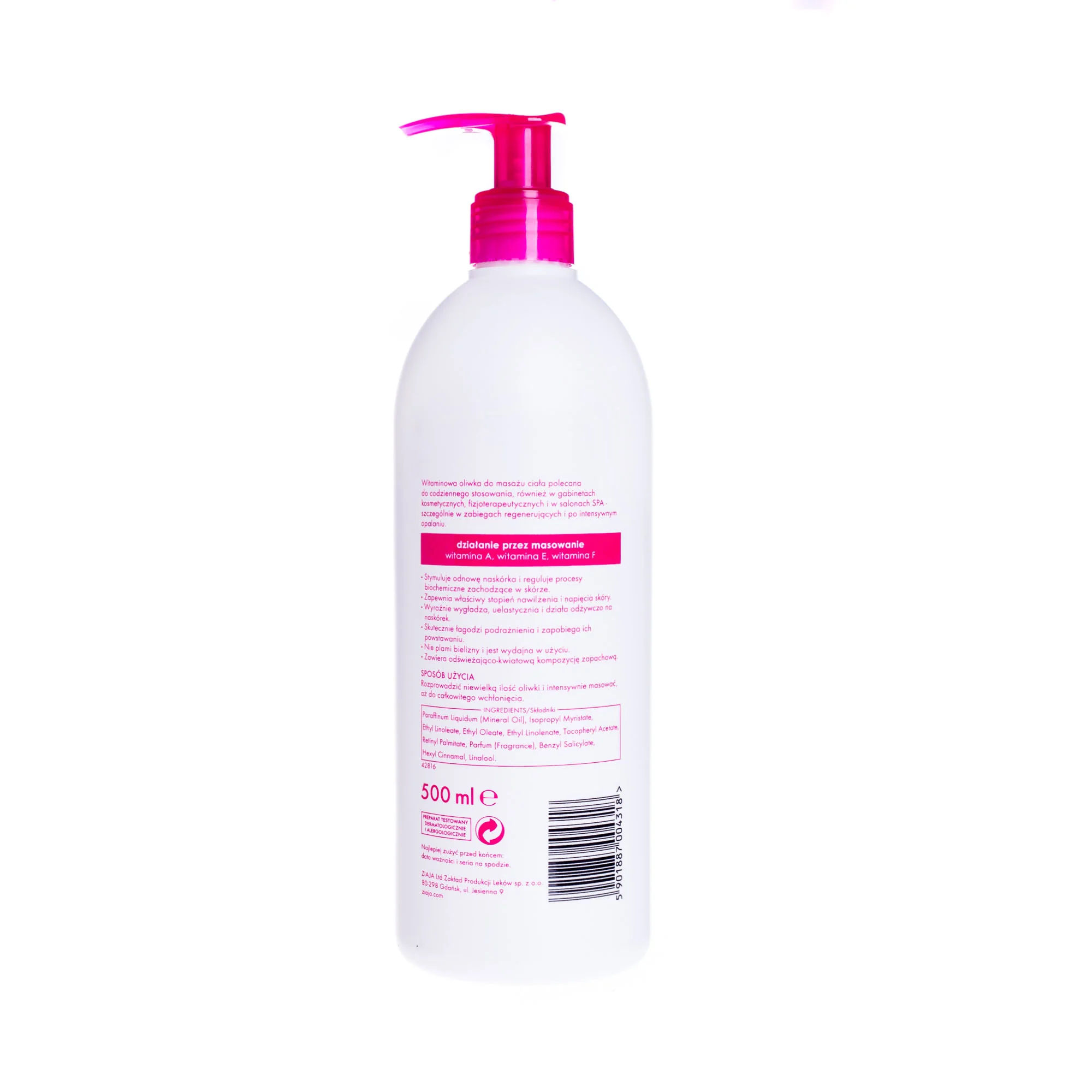 Ziaja oliwka do masażu, witaminowa, 500 ml