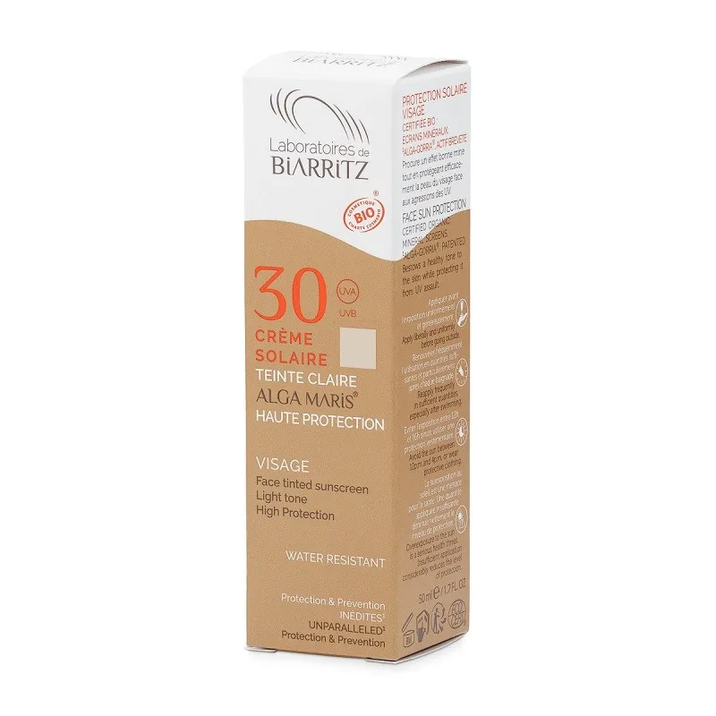 Alga Maris, krem do twarzy koloryzujący SPF30, odcień jasny, 50 ml 