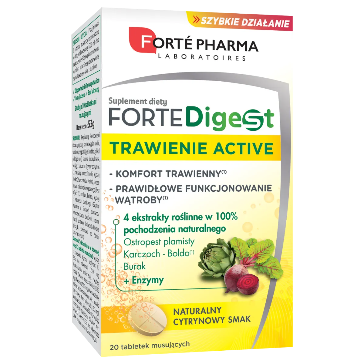 Forte Digest Trawienie Active, 20 tabletek musujących