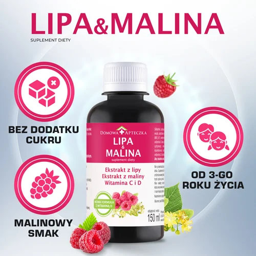 Domowa Apteczka Lipa & Malina płyn, 150 ml