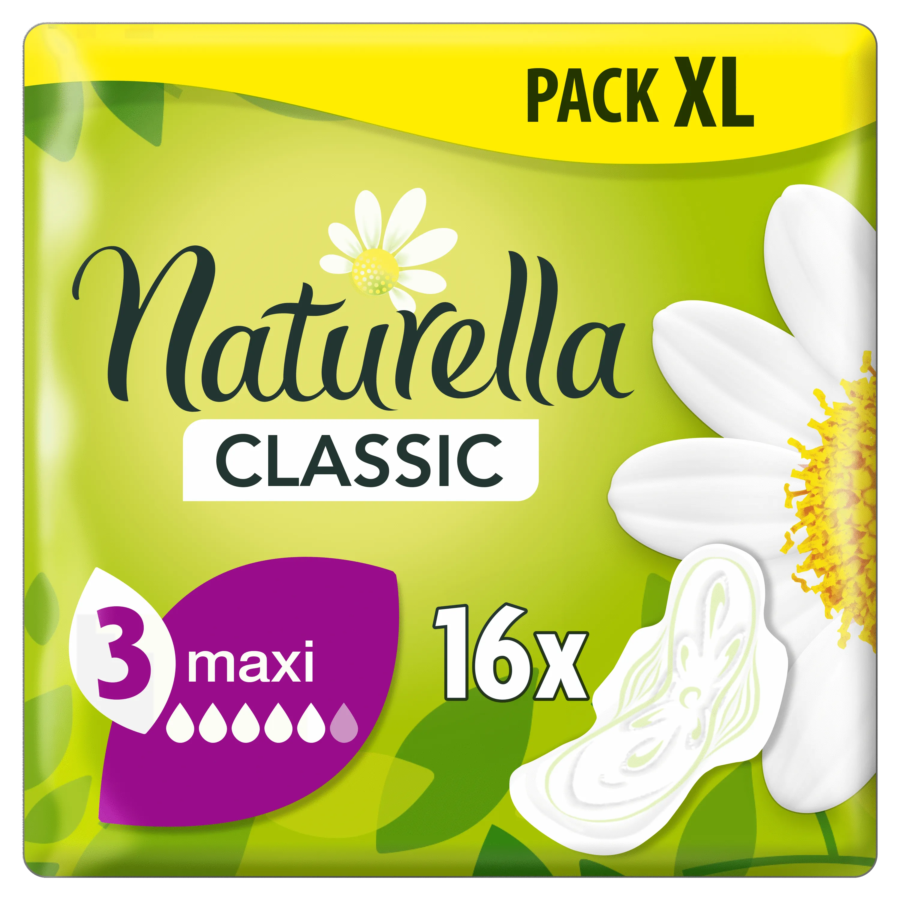 Naturella Classic Maxi Camomile podpaski ze skrzydełkami, 16 szt. 