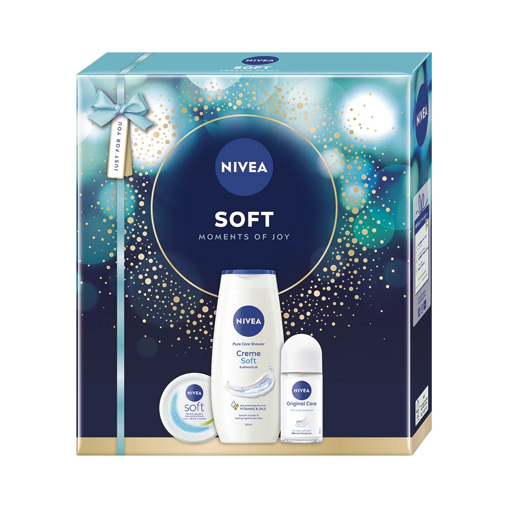 Nivea Soft Zestaw żel pod prysznic, 250 ml, + antyperspirant, 50 ml + krem, 100 ml