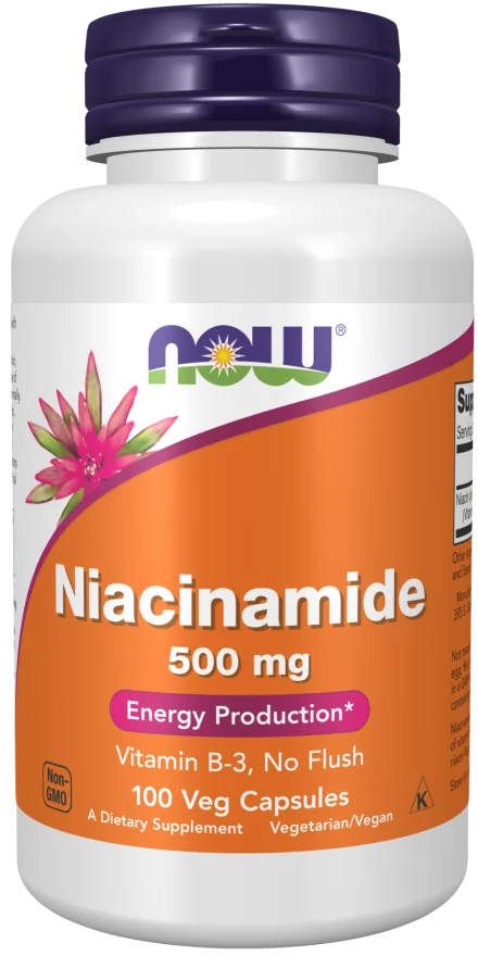 Now Foods Niacinamide 500 mg 100 kapsułek