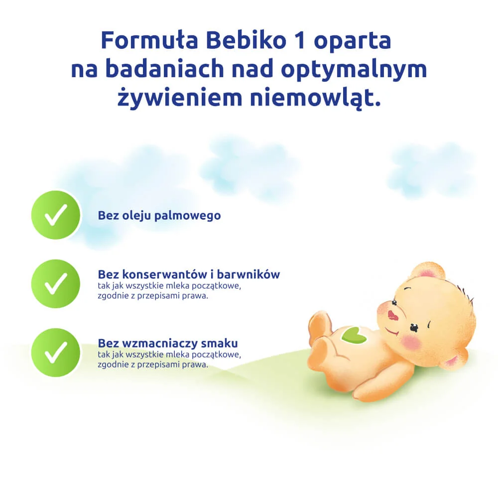 Bebiko 1 mleko początkowe dla niemowląt od urodzenia, 550 g