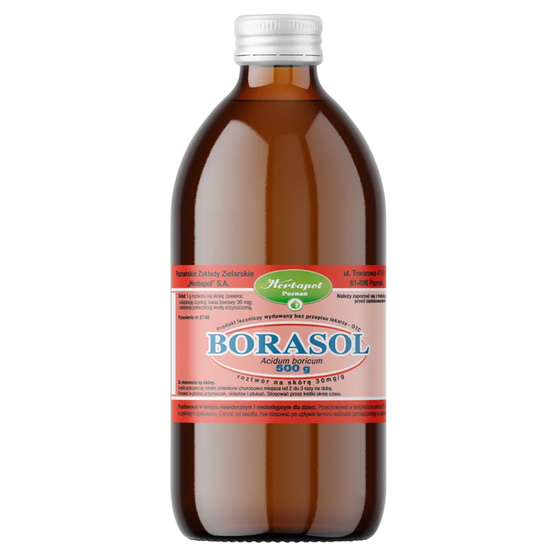 Borasol 30 mg/g roztwór na skórę, 500 g