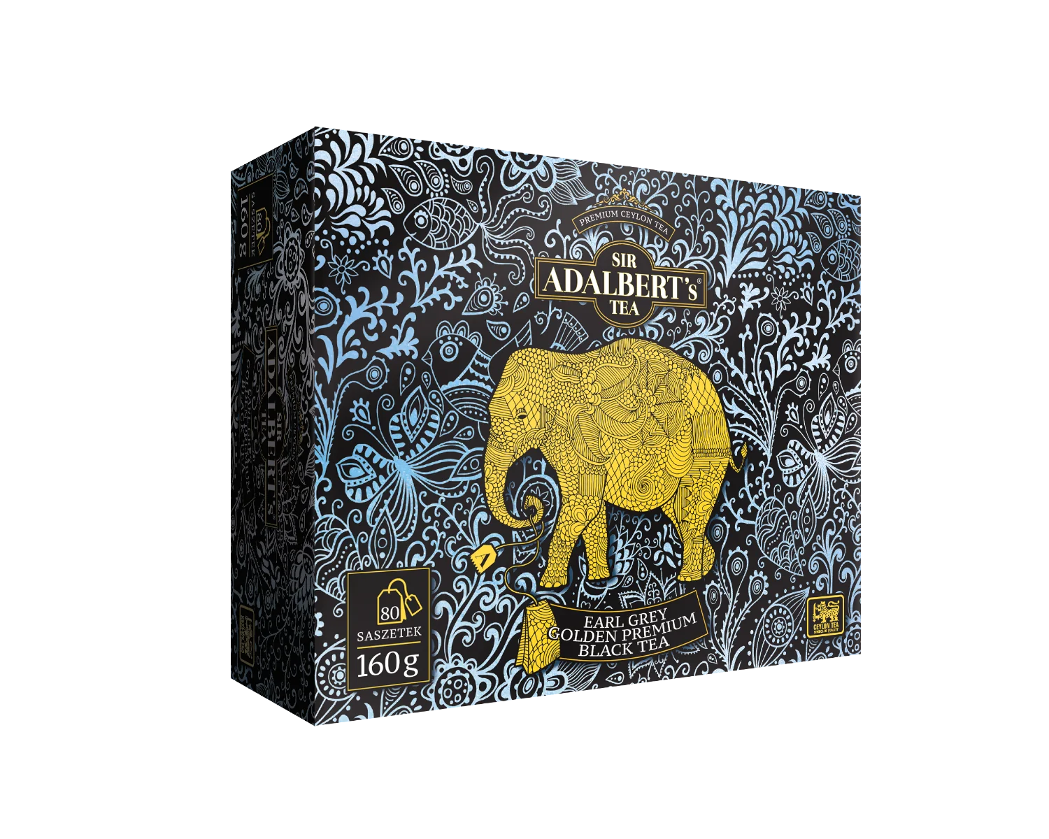 Sir Adalbert's Tea Earl Grey golden premium, 80 x 2 g