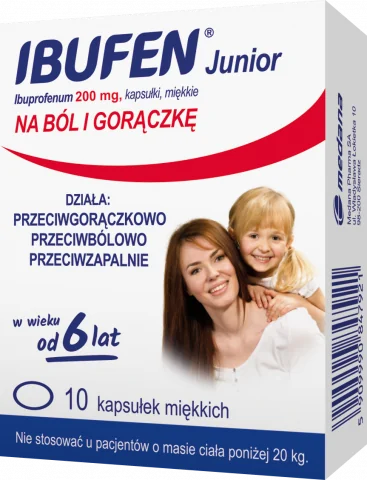 Ibufen Junior 200 mg, 10 kapsułek miękkich