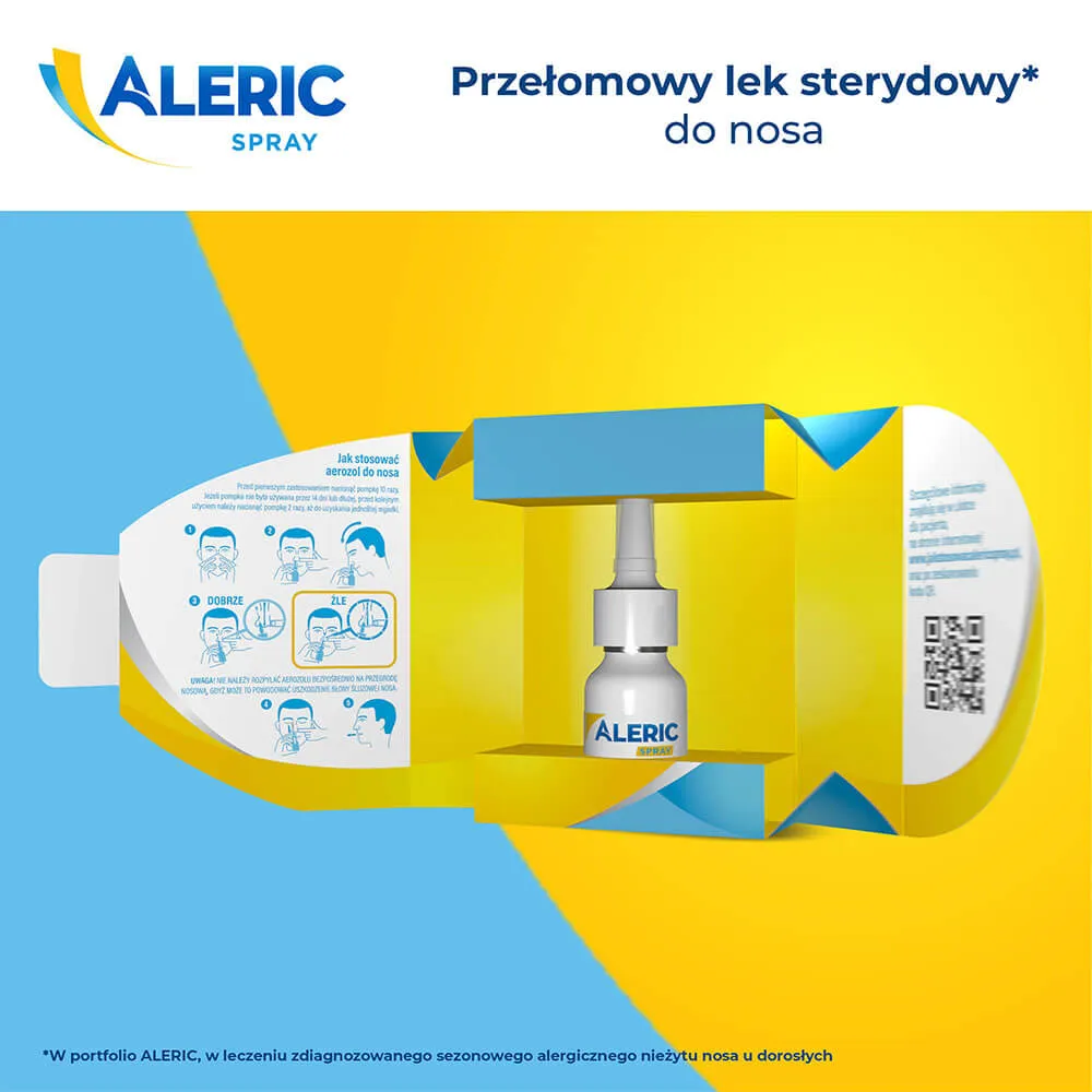 Aleric Spray, 50 mcg/d, aerozol do nosa, zawiesina, 60 dawek 