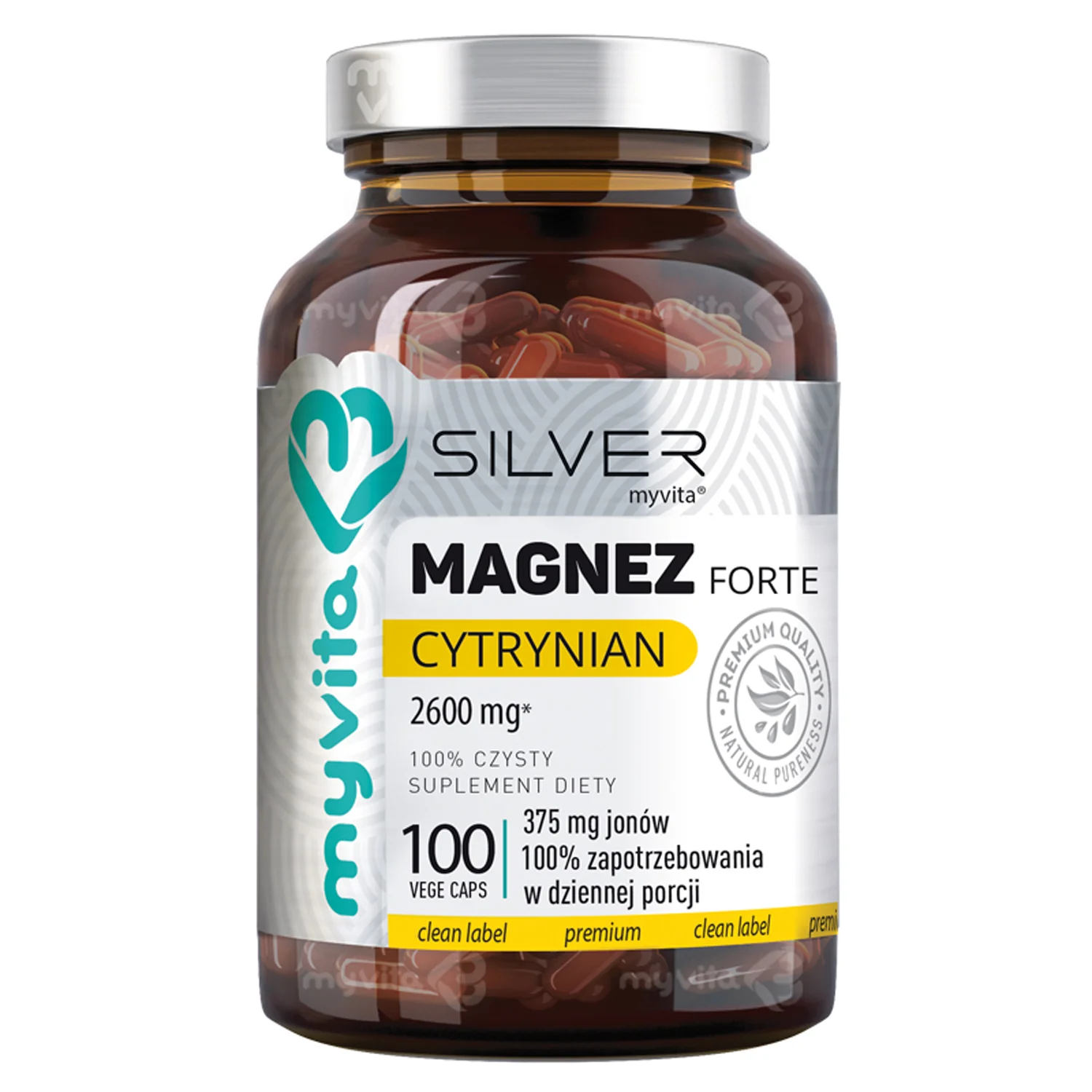 MyVita Silver Magnez Forte Cytrynian 100 kapsułek