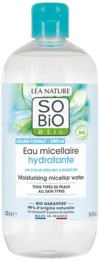 SO'BiO etic Nawilżająca woda micelarna z bio aloesem