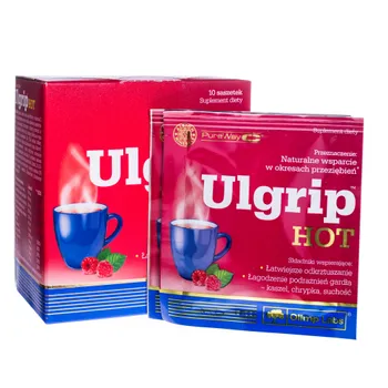 Olimp Ulgrip Hot, suplement diety, smak malinowy, 10 saszetek 