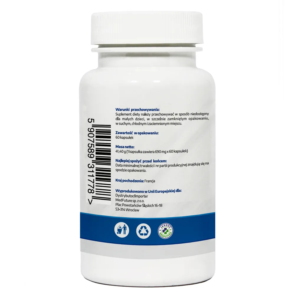 MedFuture  Active Marine kolagen z witaminą C 500 mg, 60 kapsułek 