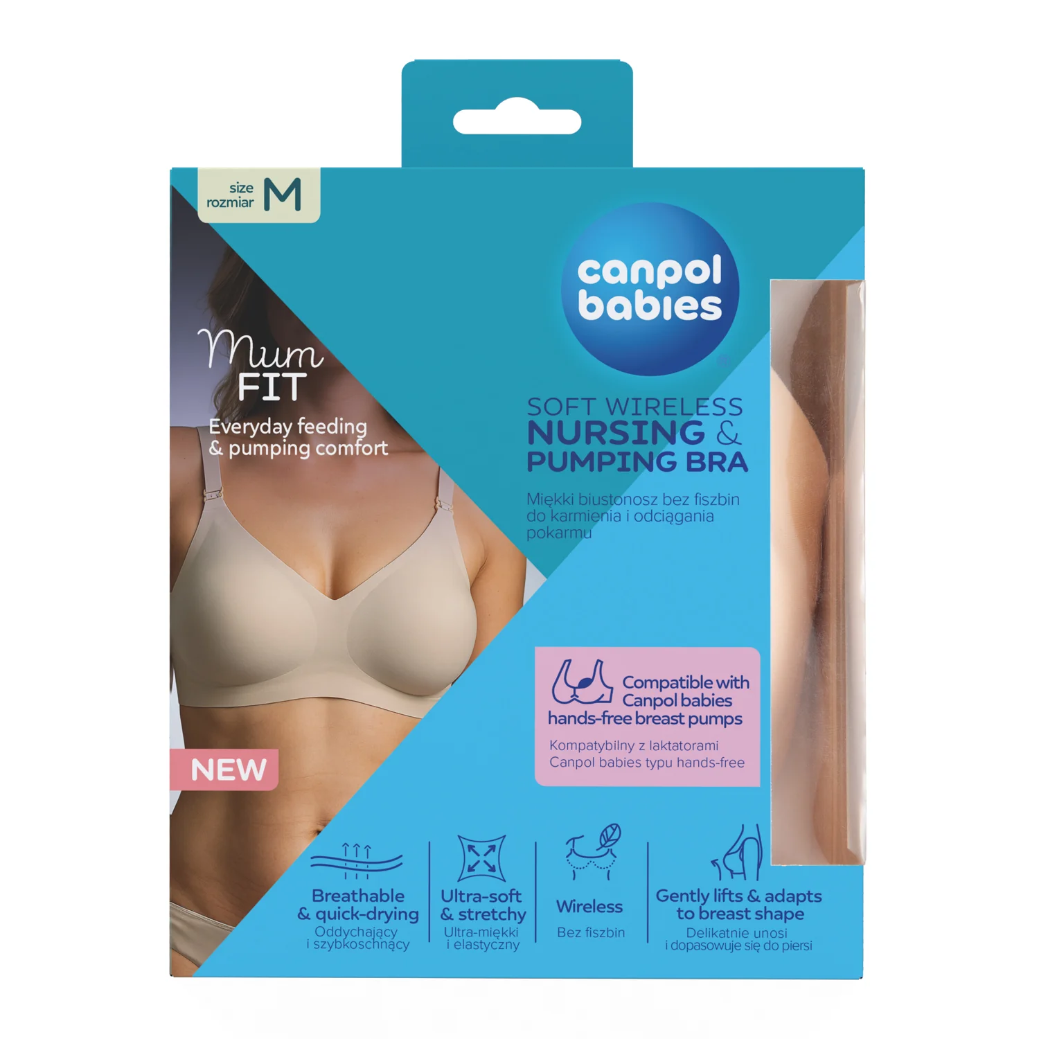 Canpol Babies Mum Fit biustonosz do karmienia i odciągania M, 1 sztuka