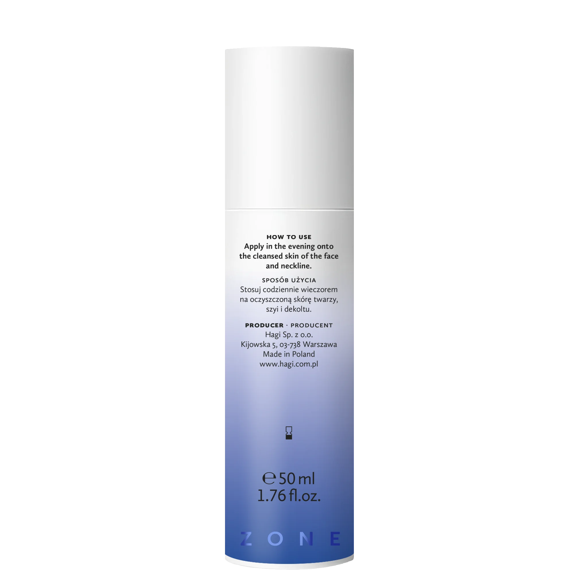 Hagi Aqua Zone krem odżywczo-nawilżający na noc cera wymagająca regeneracji, 50 ml
