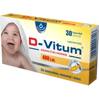 D-Vitum witamina D dla niemowląt 400 j.m. suplement diety, 30 kapsułek twist-off