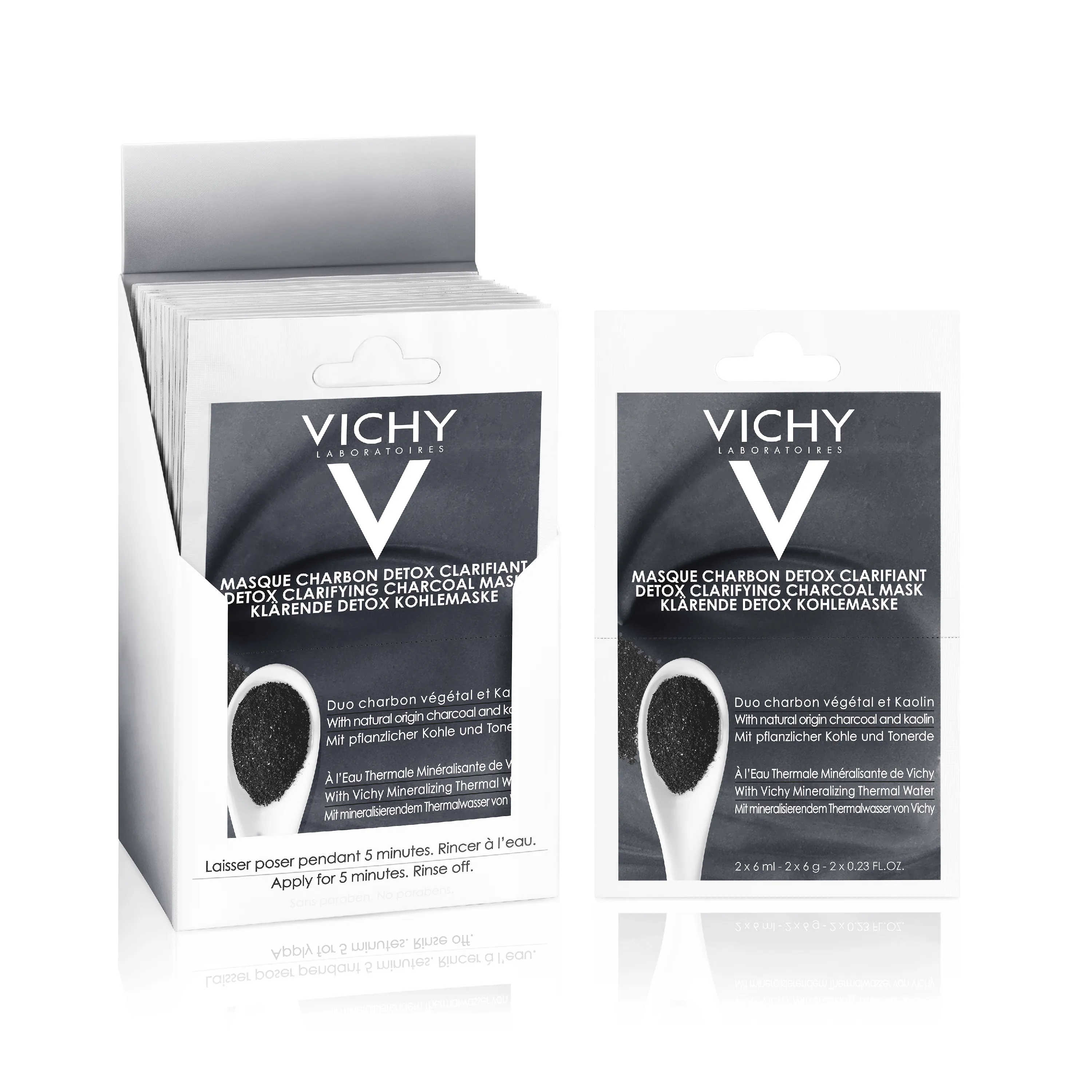 Vichy, maska detoksykująca oczyszczająca z węglem, 2x 6 ml