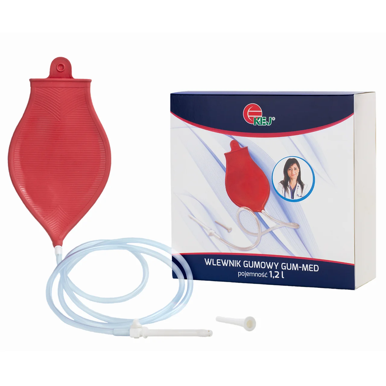 Kej wlewnik gumowy GUM-MED 1200 ml, 1 sztuka
