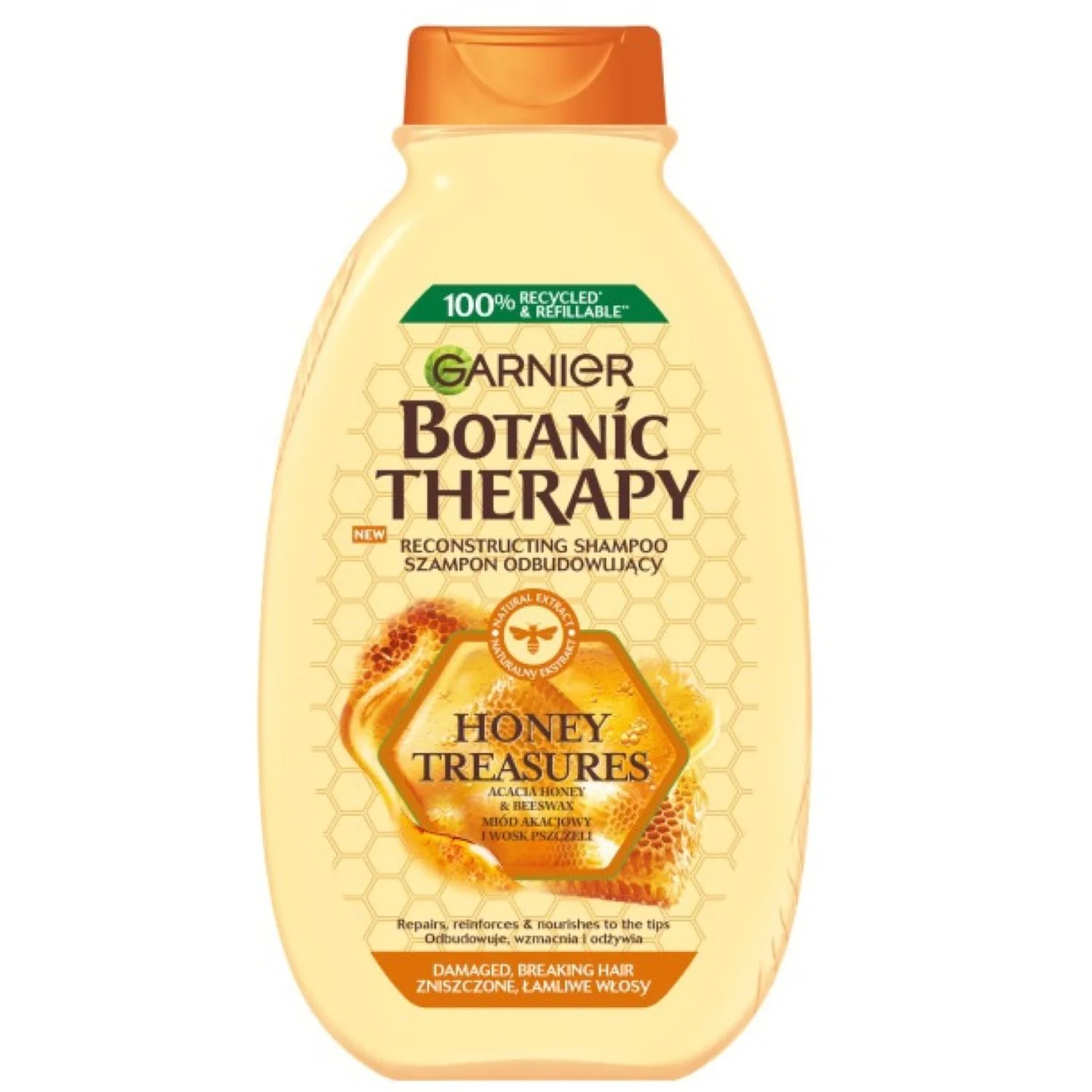 Garnier Botanic Therapy Miód i Propolis odżywczy szampon do włosów bardzo zniszczonych z rozdwojonymi końcówkami, 400 ml