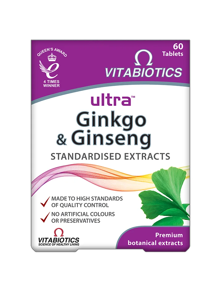Vitabiotics Ultra™ Ginkgo & Ginseng 60 tabletek