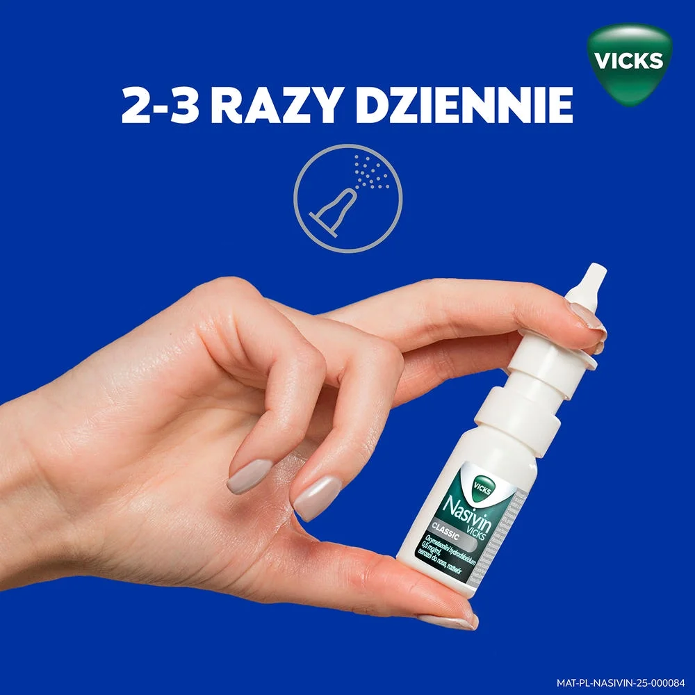 Nasivin Vicks Classic 0,5 mg/ml, aerozol do nosa, 10 ml