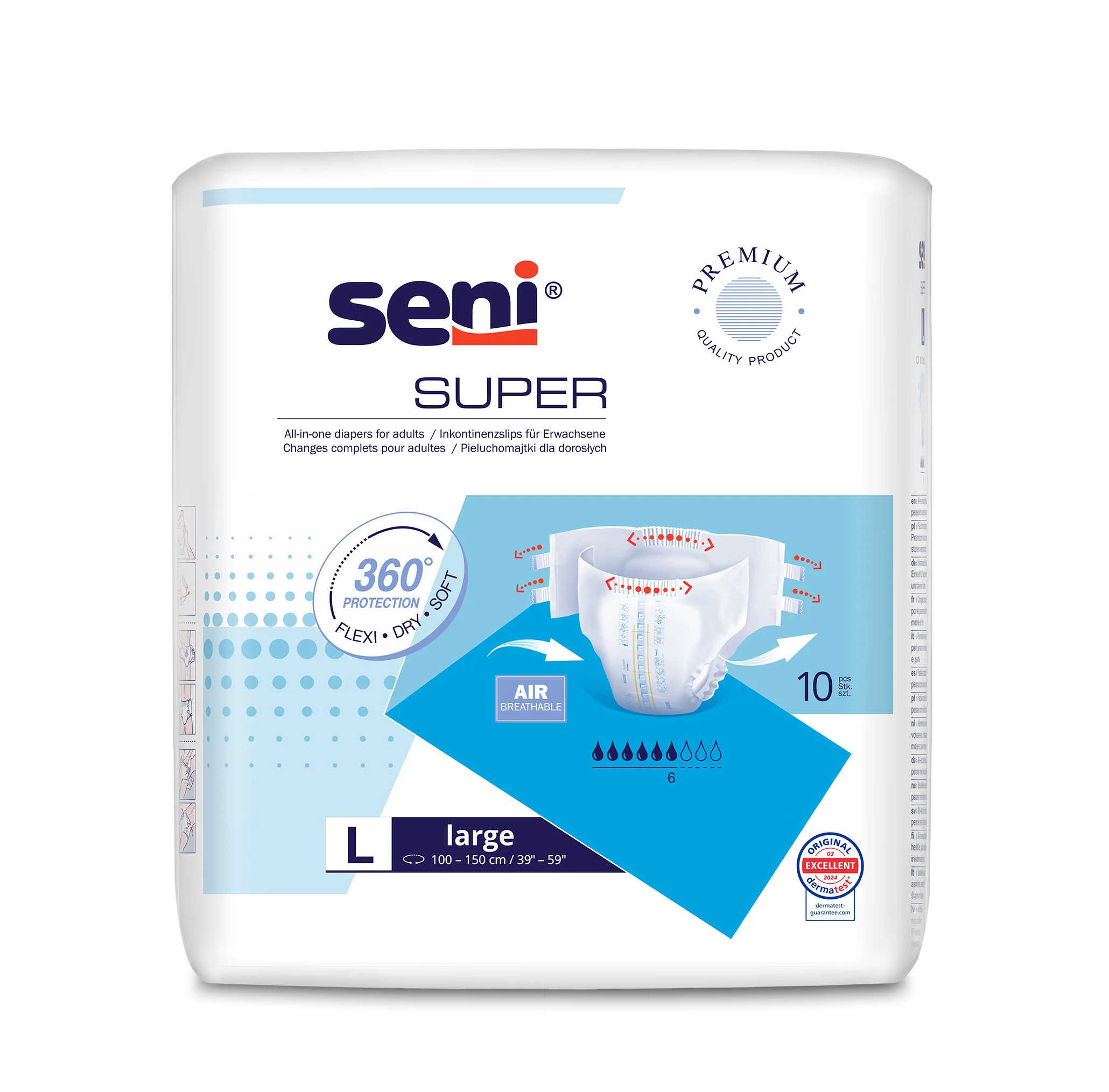 Seni Super pieluchomajtki L,10 szt.