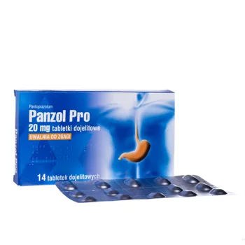 Panzol Pro, uwalnia od zgagi, 14 tabletek 