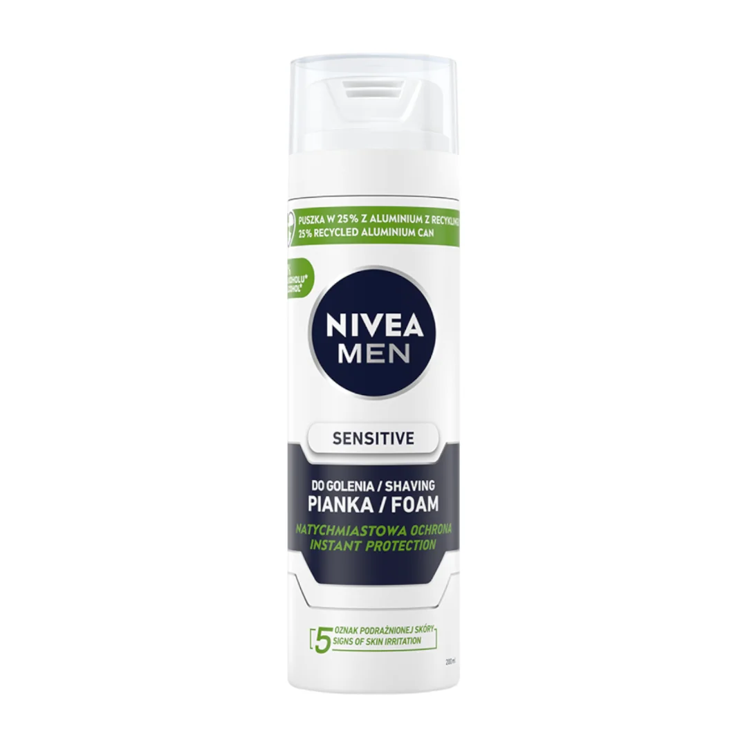 Nivea Men Sensitive łagodząca pianka do golenia, 200 ml