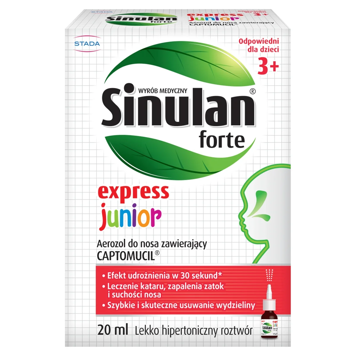 Sinulan Express Forte Junior areozol do nosa, 20 ml