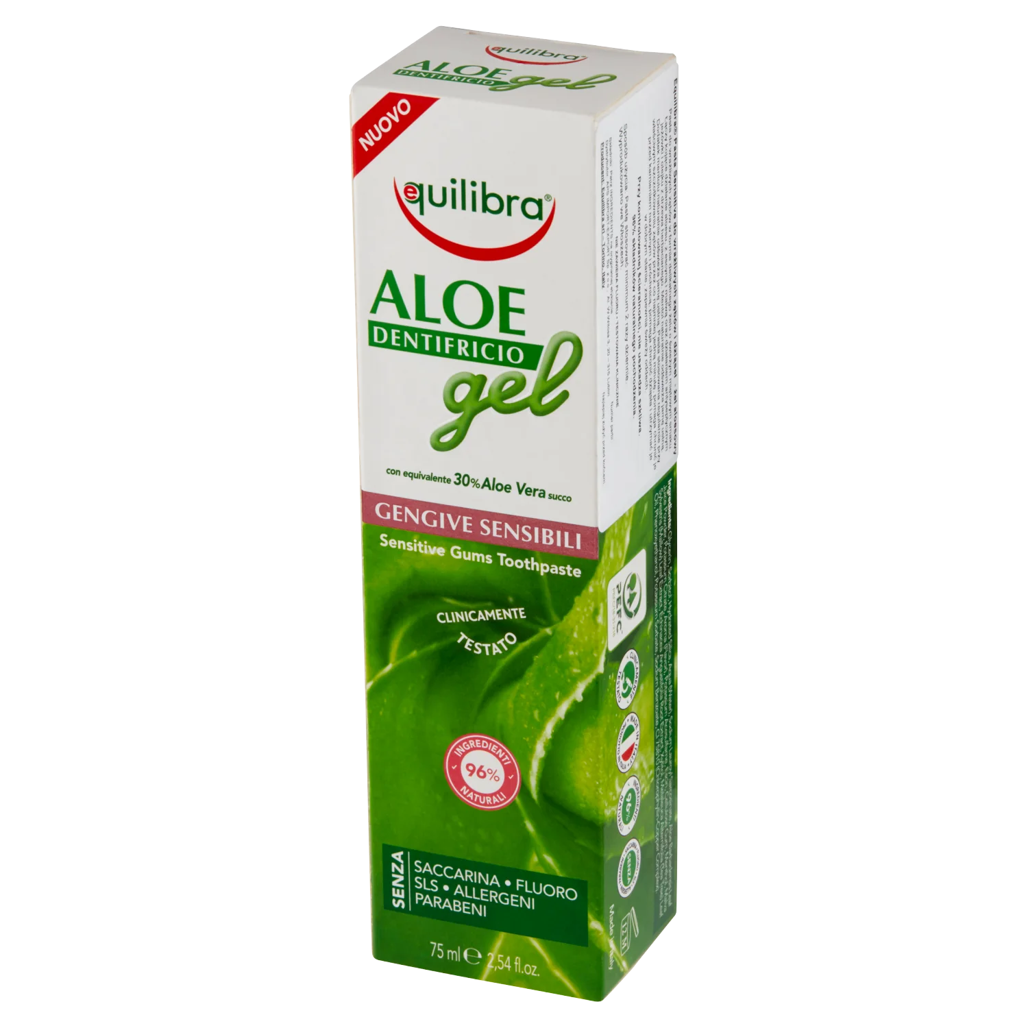 Equilibra Sensitive Aloe Gel pasta do zębów wrażliwych, 75 ml