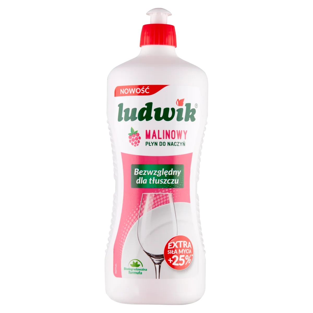 Ludwik płyn do naczyń malinowy, 900 g
