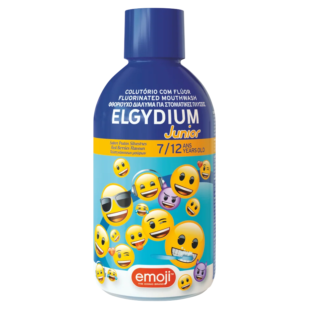 Elgydium Junior Emoji płyn do płukania jamy ustnej, 500 ml