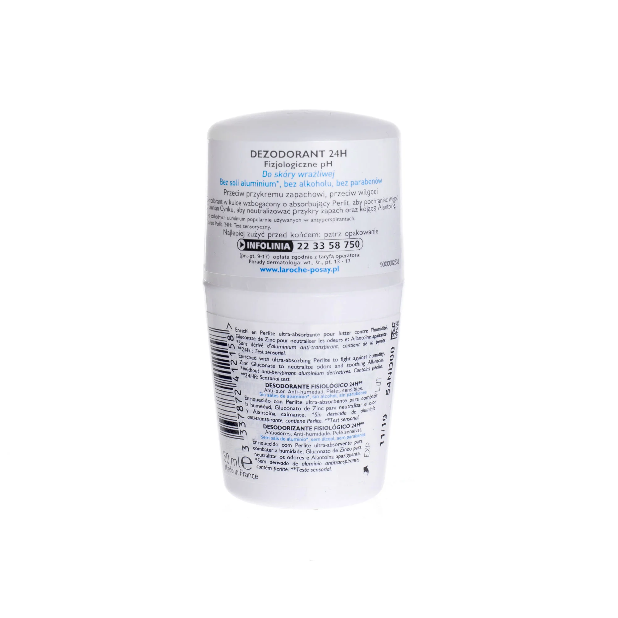 La Roche-Posay dezodorant 24 h roll-on, 50 ml